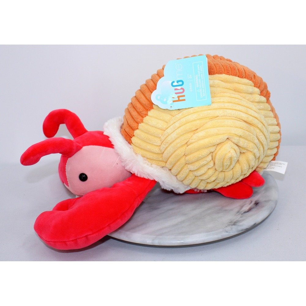 HugMe Crab Hermit Crab Plush Stuffed Animal Red Orange Yellow Walgreens NWT